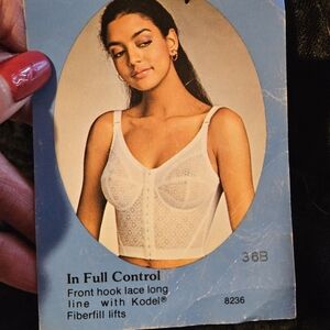 NWT Black Lace Longline Bra Size 36B